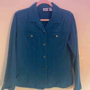 Vintage Chico's Teal Jean Jacket for Women